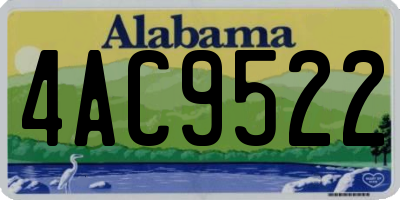 AL license plate 4AC9522