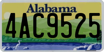 AL license plate 4AC9525