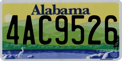 AL license plate 4AC9526