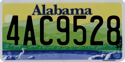 AL license plate 4AC9528