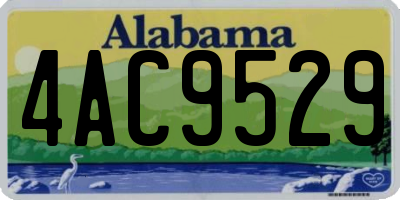 AL license plate 4AC9529