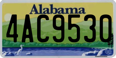 AL license plate 4AC9530