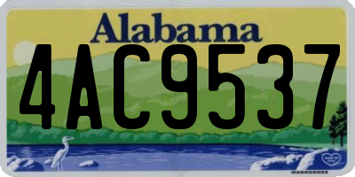 AL license plate 4AC9537