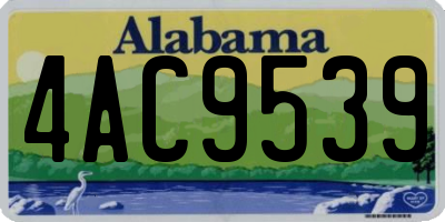 AL license plate 4AC9539