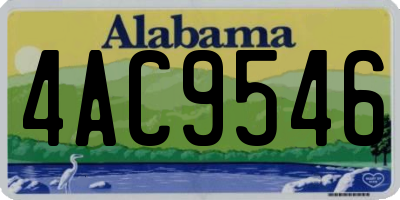 AL license plate 4AC9546