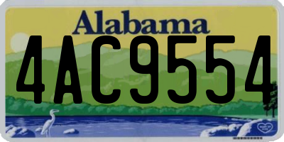 AL license plate 4AC9554
