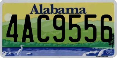 AL license plate 4AC9556