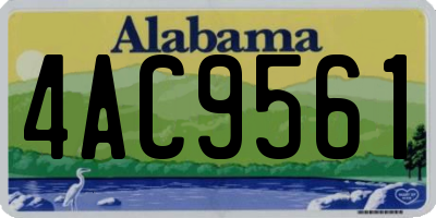 AL license plate 4AC9561