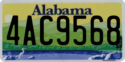AL license plate 4AC9568