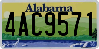 AL license plate 4AC9571