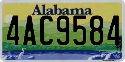 AL license plate 4AC9584