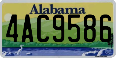 AL license plate 4AC9586