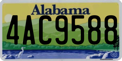 AL license plate 4AC9588