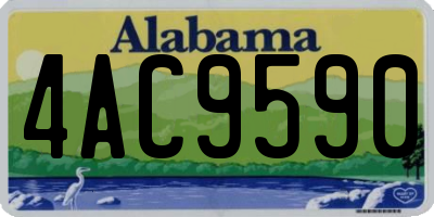 AL license plate 4AC9590