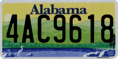 AL license plate 4AC9618
