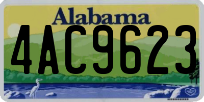 AL license plate 4AC9623