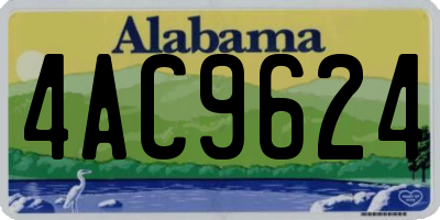 AL license plate 4AC9624