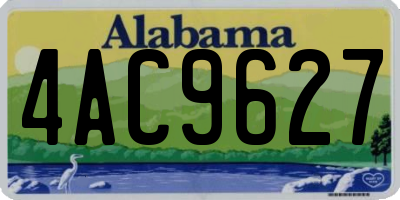 AL license plate 4AC9627