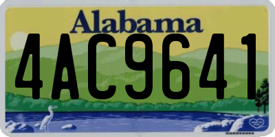 AL license plate 4AC9641