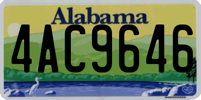 AL license plate 4AC9646