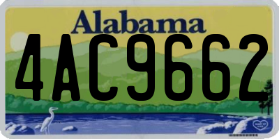 AL license plate 4AC9662