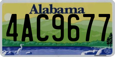 AL license plate 4AC9677