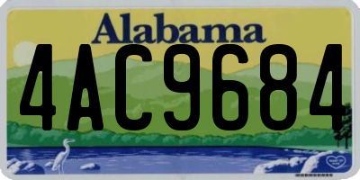 AL license plate 4AC9684