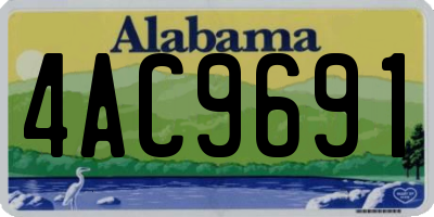 AL license plate 4AC9691