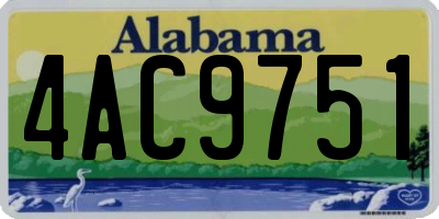 AL license plate 4AC9751
