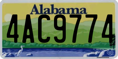 AL license plate 4AC9774