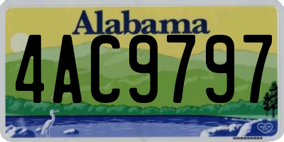 AL license plate 4AC9797
