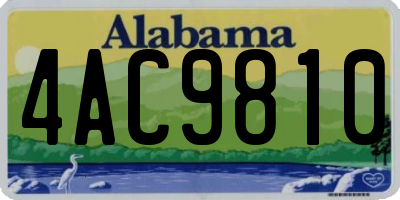 AL license plate 4AC9810
