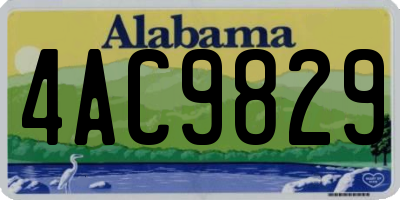AL license plate 4AC9829