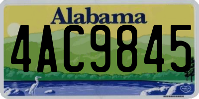 AL license plate 4AC9845