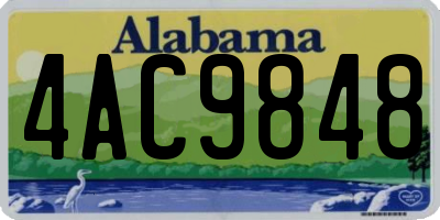 AL license plate 4AC9848
