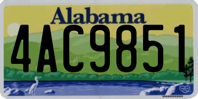 AL license plate 4AC9851