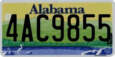AL license plate 4AC9855