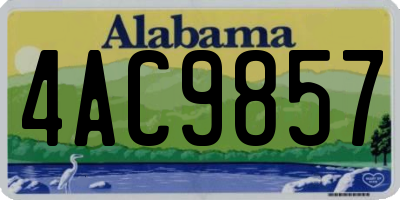 AL license plate 4AC9857