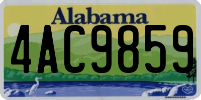 AL license plate 4AC9859