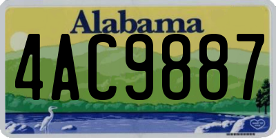 AL license plate 4AC9887