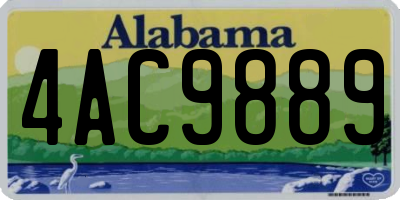 AL license plate 4AC9889