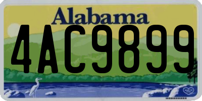 AL license plate 4AC9899