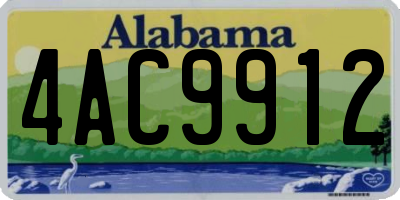 AL license plate 4AC9912