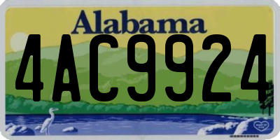 AL license plate 4AC9924