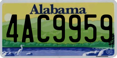 AL license plate 4AC9959