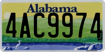 AL license plate 4AC9974