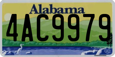 AL license plate 4AC9979