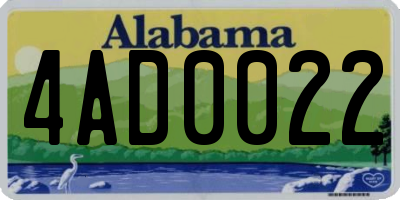 AL license plate 4AD0022