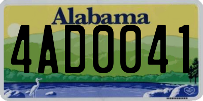 AL license plate 4AD0041