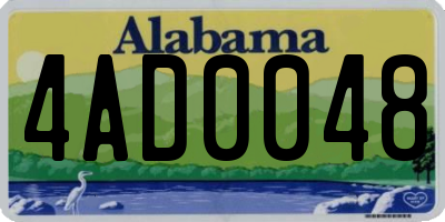 AL license plate 4AD0048